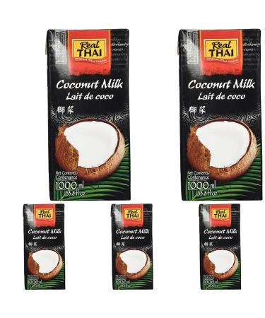 Real Thai Coconut Milk Tetra Pak (1 x 1 l) (Pack of 5) 1 1 l (Pack of 5)