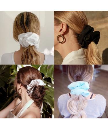 SCRMROIA Silk Oversized Scrunchies - 4 Pack of 7.8inch/20cm Extra Large Hair Ties - Buy Online on GoSupps.com