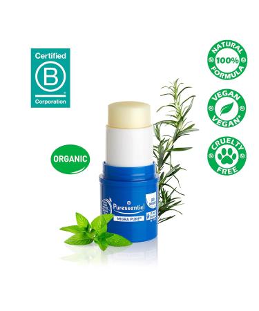 Puressentiel Migra Pure Intense Cold Stick - Cooling Headache Relief with Essential Oils - Headache Balm with Sunflower Oil - Vegan Formula - 0.14 oz - Buy Online on GoSupps.com