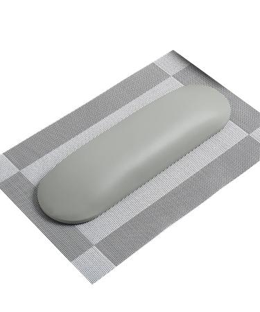 YOXIER Nail Hand Pillow Nail Art Hand Pillow Wrist Arm Cushion Non-Slip Faux Leather Grey