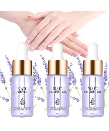 Oveallgo Huile riche en vitamines pour cuticules et cuticules des ongles s rum fortifiant la croissance des ongles renforce l'huile des ongles favorise la croissance rapide des ongles (lavande) Lavande - 3 pi ces