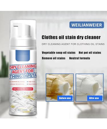 Tokaneit Dry Stain Remover For Clothes Dry Spot Cleaner For Clothes Dry Cleaning Spray Foam Dry Cleaning Agent Dry Foam Cleaner Dry Cleaning Spray for Clothing Oil Stains Stains Removal 200ml 1pc - Buy Online on GoSupps.com