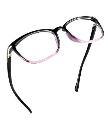 LIFEART Blue-light protective glasses computer reading glasses play glasses TV glasses for women men glare protection 06_nola_schwarz purple 1.25 x