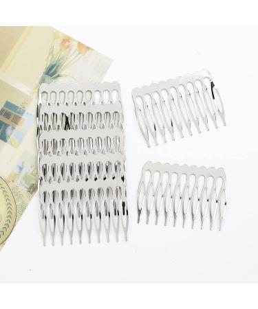 20 Pack Bulk Silver Metal Side Hair Combs for Crafting and Wedding Accessories - Buy Online on GoSupps.com