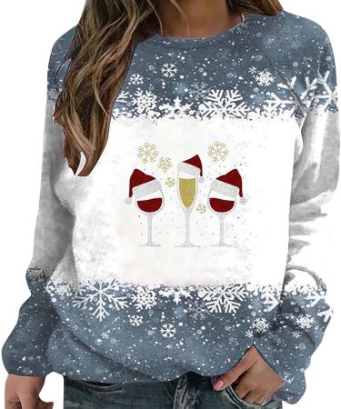 Funny Women's Christmas Sweater - Long Sleeve Rudolph Reindeer Elf Jumper for Teens & Ladies - Holiday Sale in Dark Gray - Buy Online on GoSupps.com