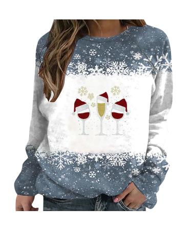 Generically Christmas sweater funny women long arm rudolph reindeer elf Christmas sweater long-sleeved shirt teen girl Christmas jumper hooded sweater women sweater sale ladies f-dark gray m