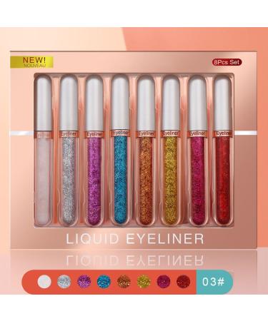 8 Colors Liquid Eyeliner Colourful Waterproof Eyeliner Cosplay Matte Eyeliner Set 2.5mL Style 3 Eyeliner - Buy Online on GoSupps.com