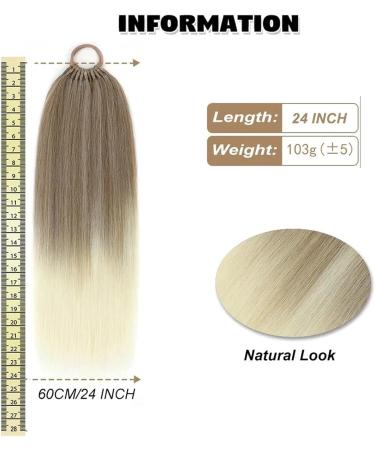 Ponytail Extensions Braiding Ponytail Extension with Elastic Tie 24" Long Yaki Straight Wrap Around Ponytail Hair Extensions Natural Soft Synthetic Hairpiece for Women for Women(Color:4) 24inches 4 - Buy Online on GoSupps.com