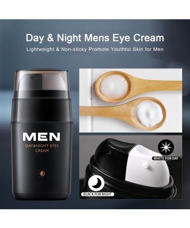 Day & Night Men's Eye Cream - Anti-Aging Dark Circle Treatment for Wrinkles & Bags - Youthful Skin Solution - Buy Online on GoSupps.com