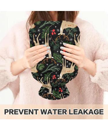 Christmas Deer Hot Water Bottle - 1L Pain Relief & Sore Muscle Heat Bag for Injuries | International Shipping - Buy Online on GoSupps.com