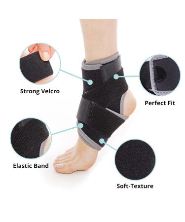 Ikido Ankle Support Brace - Adjustable Compression Wrap for Men & Women | One Size Fits All Ankle Protector for Maximum Support - Buy Online on GoSupps.com