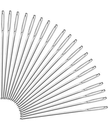 Hugesavings 20 Pieces 2 Inch Large-Eye Blunt Needles - Tapestry, Darning, Embroidery, Knitting Needle Set with Clear Bottle - Yarn and Sewing Needles - Buy Online on GoSupps.com