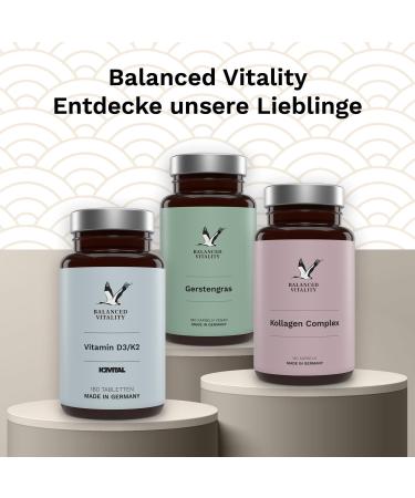 Ashwagandha Capsules with Rose Root & Vitamin B6 | 270 Vegan Capsules - Natural Sleep Support - No Additives - Lab Tested - Made in Germany | Balanced Vitality - Buy Online on GoSupps.com