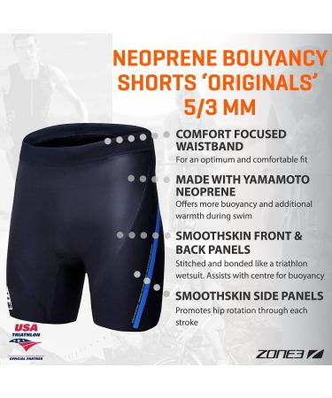 Zone3 2019 Buoyancy Shorts 'Originals' 5/3mm - Black/Blue - Size Medium - Buy Online on GoSupps.com