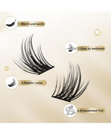 Buy D Curl Individual Eyelash Clusters - 72 Stacks Mix 8-16mm for DIY Extensions | Perfect for Eye Makeup - Buy Online on GoSupps.com