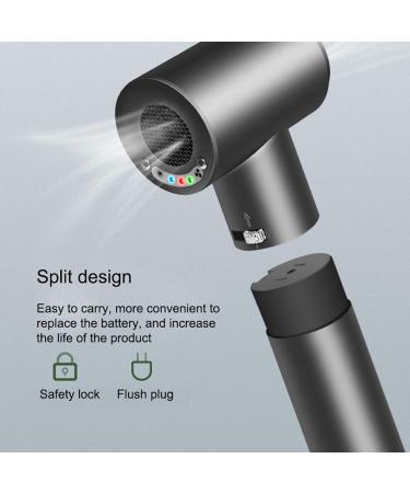 Professional Wireless Hair Dryer Portable Intelligent Cordless Hair Dryer Smart Blow Dryer 12-Mode USB Rechargeable Hair Drier Blower Salon - Buy Online on GoSupps.com