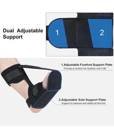 Plantar Fasciitis Night Splint - Adjustable Ankle Brace for Heel Pain Relief | International Shipping Available - Buy Online on GoSupps.com