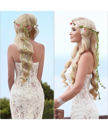 FEPITO 16 Pieces Flower Crown Headband Garland - Perfect for Festivals & Weddings - Buy Online on GoSupps.com
