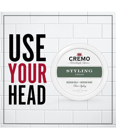 Cremo Premium Barber Grade Hair Styling Cream - 4 oz (113 g) | Strong Hold & Smooth Finish - Buy Online on GoSupps.com