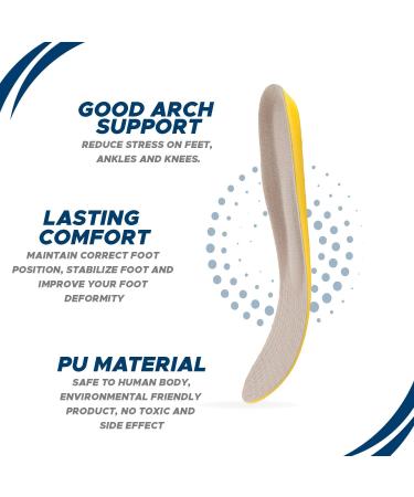 Happy Feet Gel Arch Support Orthotics for Women - Plantar Fasciitis Relief - Size 6-9 - Buy Online on GoSupps.com
