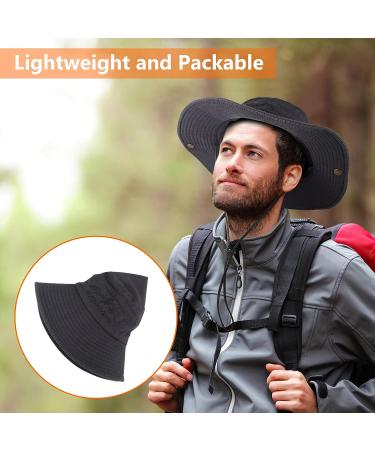 Obling Sun Hat UPF 50 Wide Brim Bucket Hat Safari Boonie Hat - B-grey - Buy Online on GoSupps.com