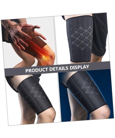 Yardwe 2 Pcs Thigh Protector Pads - Elastic Thigh Support Braces for Basketball & Sports - Inner Thigh Hamstring Compression Sleeve - Buy Online on GoSupps.com