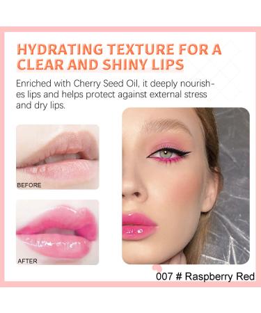 Meilury Plumping Lip Oil - Hydrating Gloss for Lasting Moisture & Nourishment (07 Raspberry Red) - Buy Online on GoSupps.com