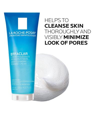 La Roche-Posay Effaclar Deep Cleansing Foaming Facial Cleanser - Daily Face Wash for Sensitive and Acne Prone Skin - Buy Online on GoSupps.com