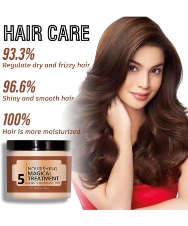 Magical Treatment Hair Mask 5 Seconds to Restore Soft Hair for Dry & Damaged Hair Nourishing Magical Treatment Advanced Molecular Hair Root Treatment for Dry Damaged Hair Collagen Hair Mask - Buy Online on GoSupps.com