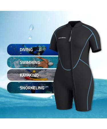 Seaskin 3mm XX-Large Plus Size Shorty Wetsuit for Men and Women - Buy Online on GoSupps.com