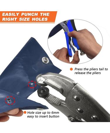 Heavy Duty Snap Fasteners Kit with Pliers for Metal Snap Installation - 15mm Marine Snaps for Boat Cover/Canvas/Carpet/Leather - Stainless Steel - MinliGUY - Buy Online on GoSupps.com