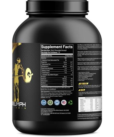 TRIUMPH VITAMIN 5lb Whey Protein Chocolate 70 Servings - Buy Online on GoSupps.com