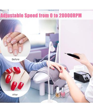 Cadrim Electric Nail Drill Set - Adjustable Manicure & Pedicure Machine for Acrylic & Gel Nails (Black) - Buy Online on GoSupps.com