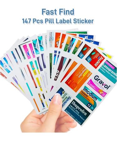 DIY Pill Organizer with 147 Labels | Portable Medicine Case | 7 Day Travel Essentials | White Mini Medication Box - Buy Online on GoSupps.com