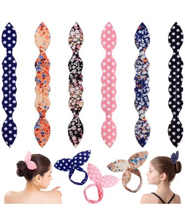 Ruijie 6 piece hair knot maker hair bun maker hair knot maker flexible donut roll twist hairstyling French deft dutt hair band hairdressing reusable hair accessories for girls women - Buy Online on GoSupps.com