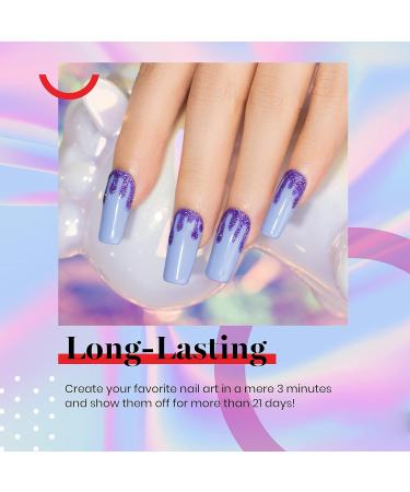 Beetles 23 Pcs Midnight Euphoria Gel Nail Polish Collection with Glitter Pink Shades - Soak Off, Top Coat, Base Coat & 6 Glitter Nail Brushes - Perfect Nails Gifts for Women & Girls - Buy Online on GoSupps.com