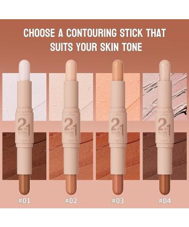 GMVVAC Two-Tone Cream Contour Stick 2 in 1 Contour Stick Multi-Use Double-Ended Contour and Highlighter Stick - Buy Online on GoSupps.com
