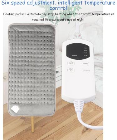 Tnfeeon Electric Heating Blanket - 6 Heating Modes | Fast Warming & Pain Relief | Perfect Home Comfort Gray - Buy Online on GoSupps.com