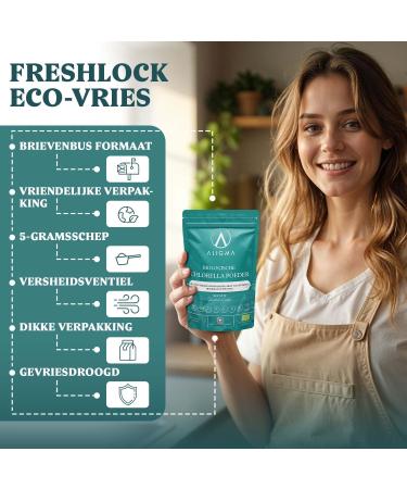 Aligma Organic Chlorella Powder 250 Grams for Immune System Booster Super Greens Powder Natural Source of Vegan Protein Minerals & Vitamins Resealable Packaging - Buy Online on GoSupps.com