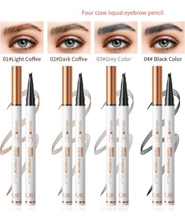 Eyebrow Pencil Waterproof Smudge-proof 3D Natural Makeup Eyebrow Pencil for Men Women Black - Buy Online on GoSupps.com