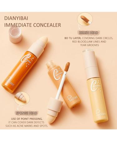 Concealer Stick Full Coverage - Double Ended Makeup Corrector Stick Full Coverage Concealer Concealer Makeup Stick for Dark Circles and Imperfections #05 - Buy Online on GoSupps.com