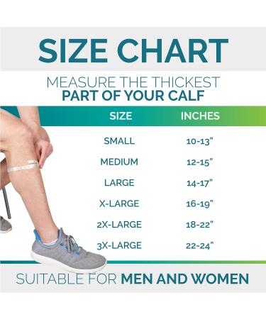 Buy Waden Compression Stockings for Men & Women - Footless Leg Cuffs for Shin Pain & Varicose Veins - Size M - Blue | Fast International Shipping - Buy Online on GoSupps.com