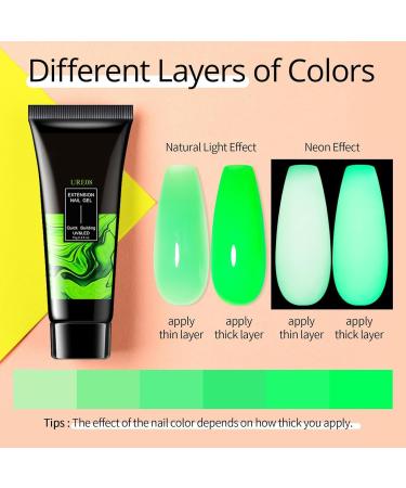 Kit de Gel Couleurs pour Ongles - Gel Prolongateur Ongles Luminescent - 6 Teintes Longue Tenue Extension Paillet es Manucure Femme Fille - Buy Online on GoSupps.com