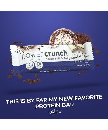 Power Crunch Protein Wafer Bars High Protein Snacks with Delicious Taste Chocolate Chip Cheesecake 1.4 Ounce (12 Count) - Buy Online on GoSupps.com