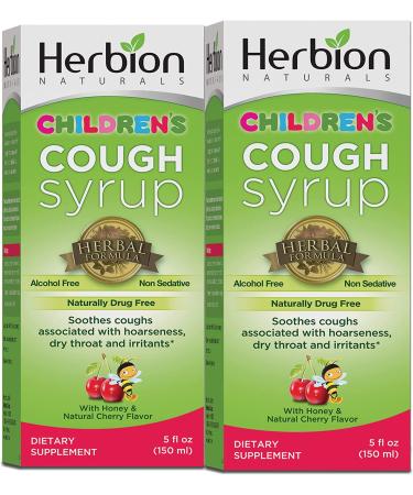 Herbion Naturals Cherry Throat Syrup for Children - All Natural 5 oz - Buy Online on GoSupps.com