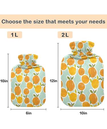 Naanle Transparent Hot Water Bottle with Cover - 1L for Bed Hand Foot Pain Relief & Heat Therapy - Ideal for Cold & Pain Relief - Buy Online on GoSupps.com