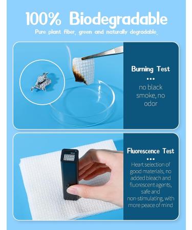 VeteLab Organic Biodegradable Face Towel - 70 Count Extra Thick Dry Wipes for Makeup Removal and Skincare - Biodegradable Cleansing Towelettes - Gift for Women - Buy Online on GoSupps.com