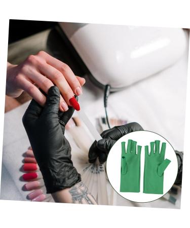 Beatifufu 1 Pair Nail Gloves Nail Polish Elastic Spandex Fingerless 20X8X0.4CM - Buy Online on GoSupps.com