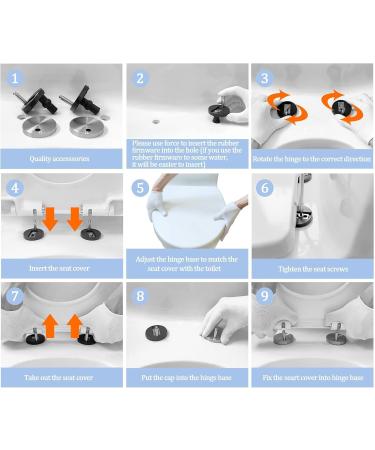 Soft Close Toilet Seat White Simple Installation with Firmer Top Fixing & Adjustable Hinges Quick Release Cleaning for Better Hygiene D-Shaped 45 X 36Cm Little Surprise - Buy Online on GoSupps.com