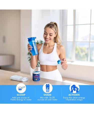 PAPA HERO Fiesta Energy Drink Powder - 11 Vitamins & Minerals - Natural Caffeine + Nootropics + Electrolytes - Sugar Free Hydration - Immune Support - Blue Raspberry Lemonade - 20 Servings - Buy Online on GoSupps.com
